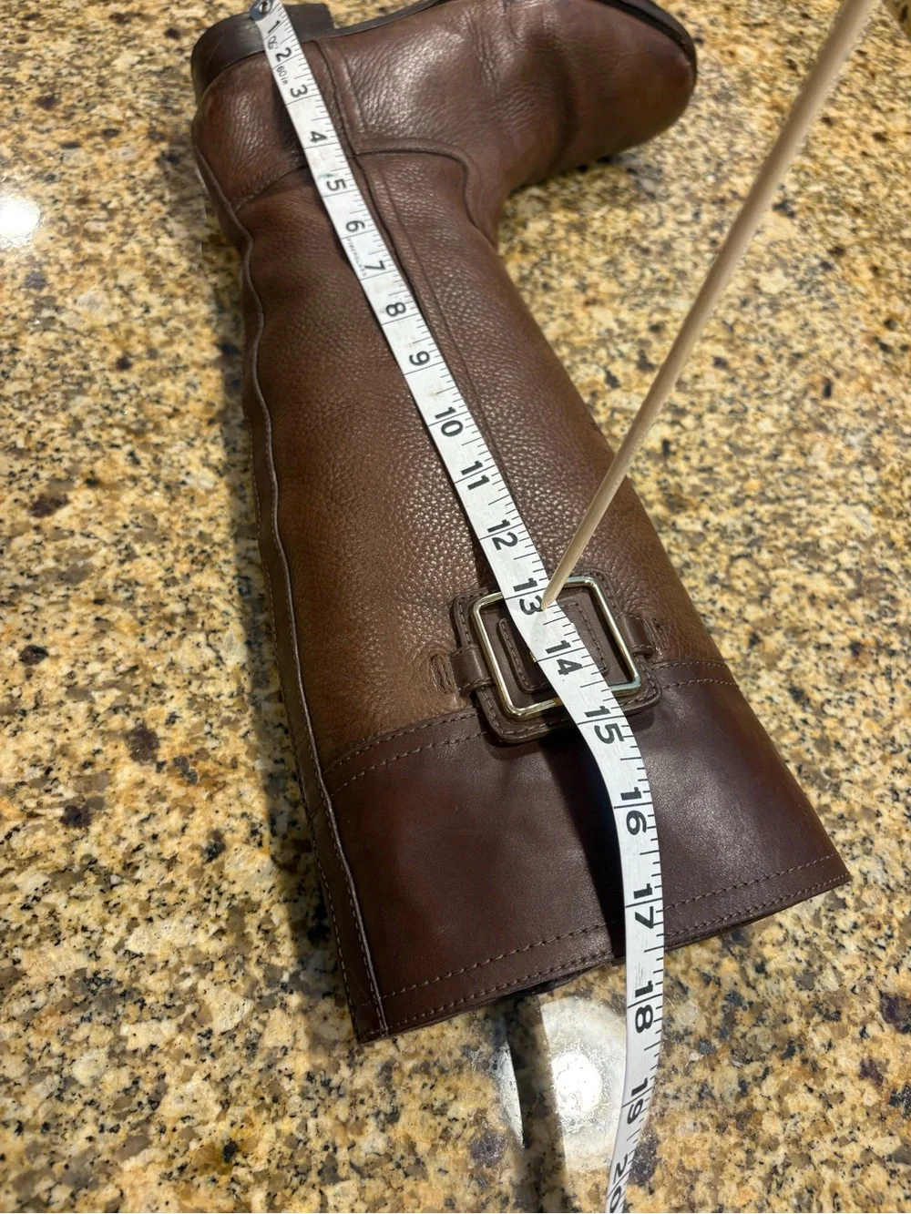 Tory Burch Tall Brown Leather Riding Boots Size 7 Flats